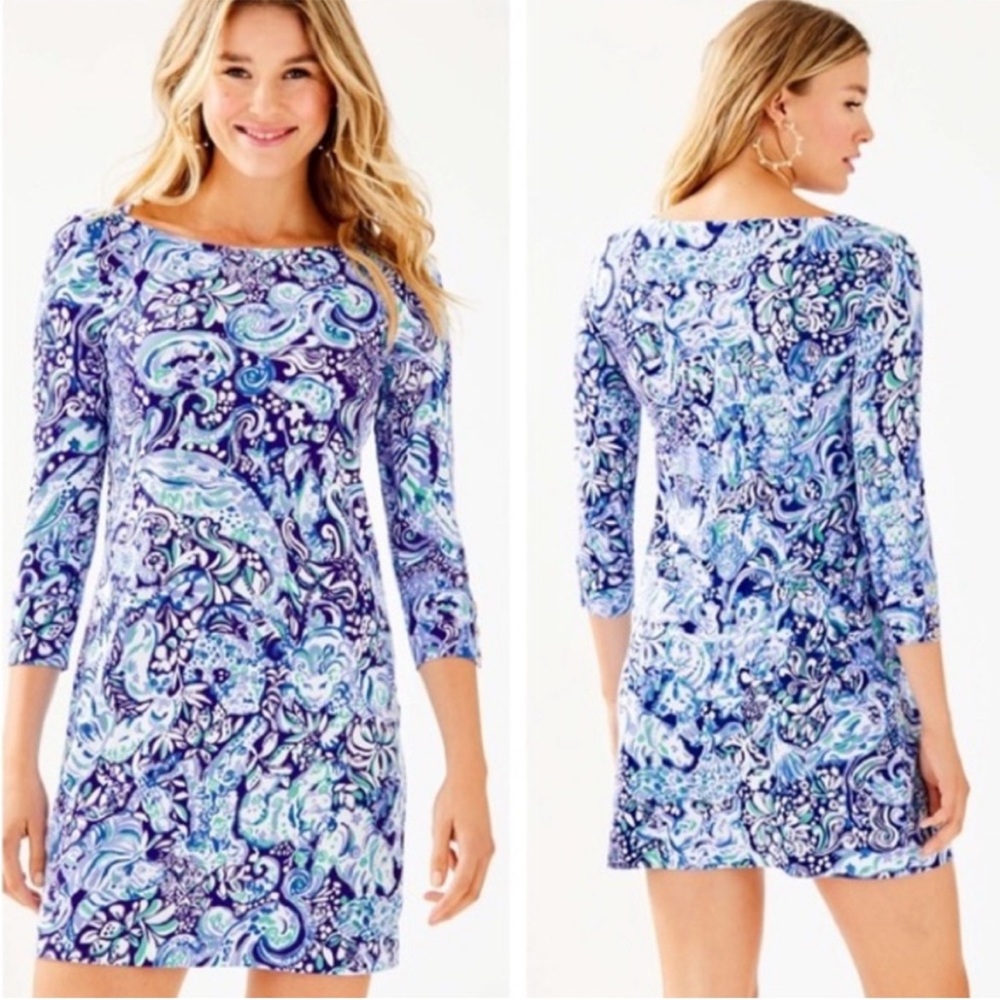 Lilly Pulitzer sophie dress UPF 50+ royal purple Vibrant so animal XL NWT 138.00
